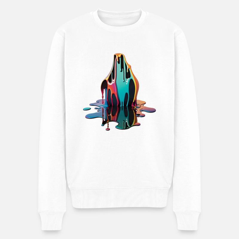DRIPPY - Männer Premium Bio Pullover - Weiß