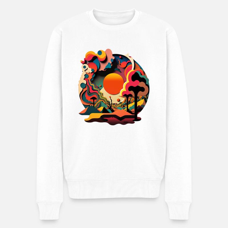 SURREAL - Männer Premium Bio Pullover - Weiß