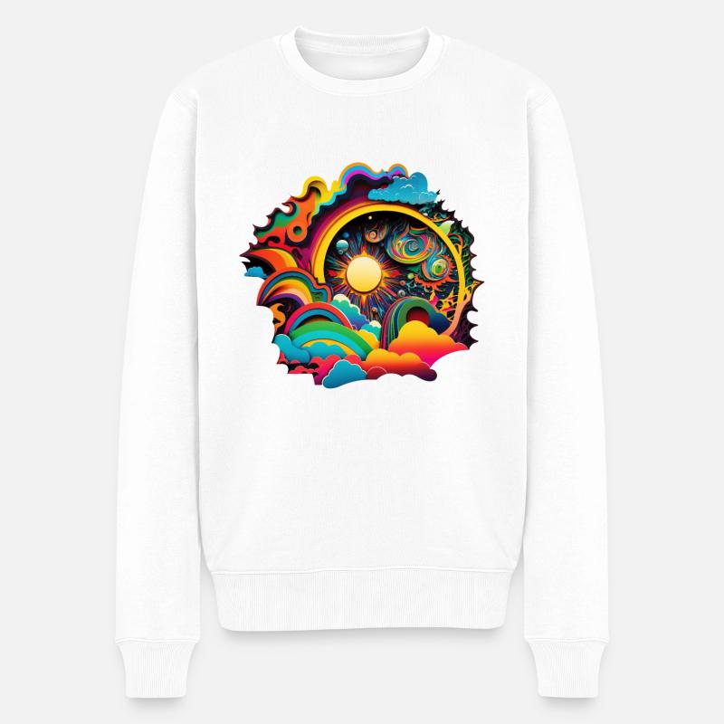 SURREAL - Männer Premium Bio Pullover - Weiß
