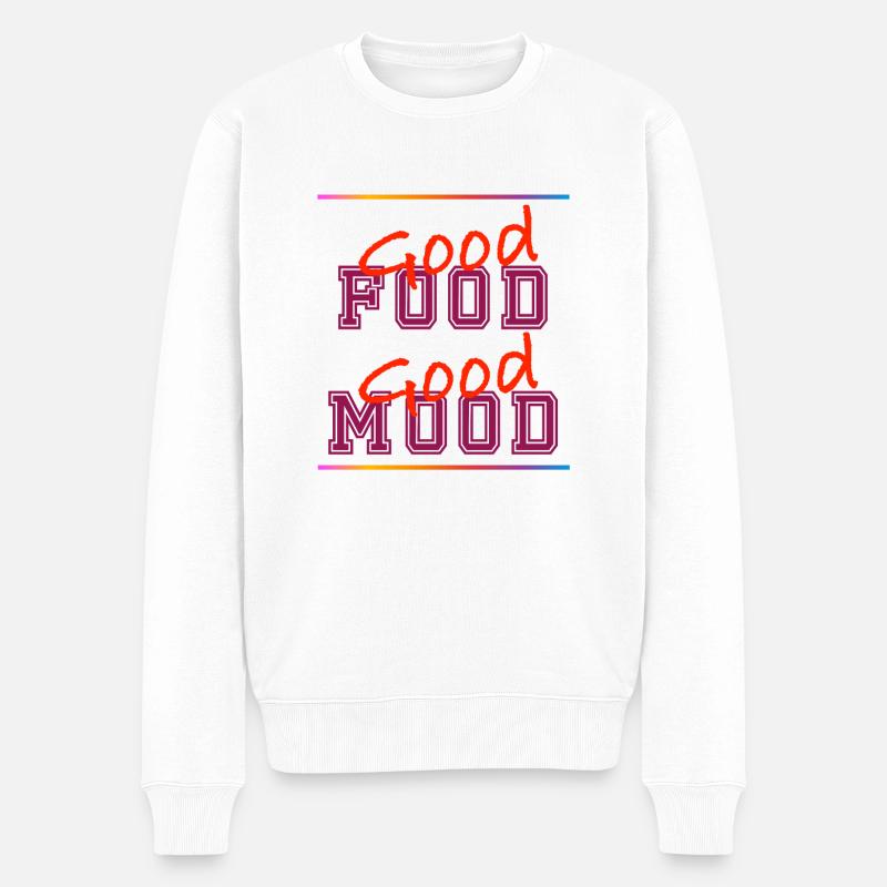Good Food Good Mood - Pull Premium bio Homme - blanc