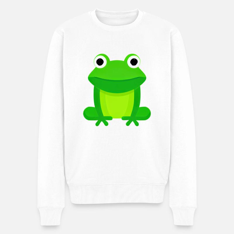 Icône de grenouille - Pull Premium bio Homme - blanc