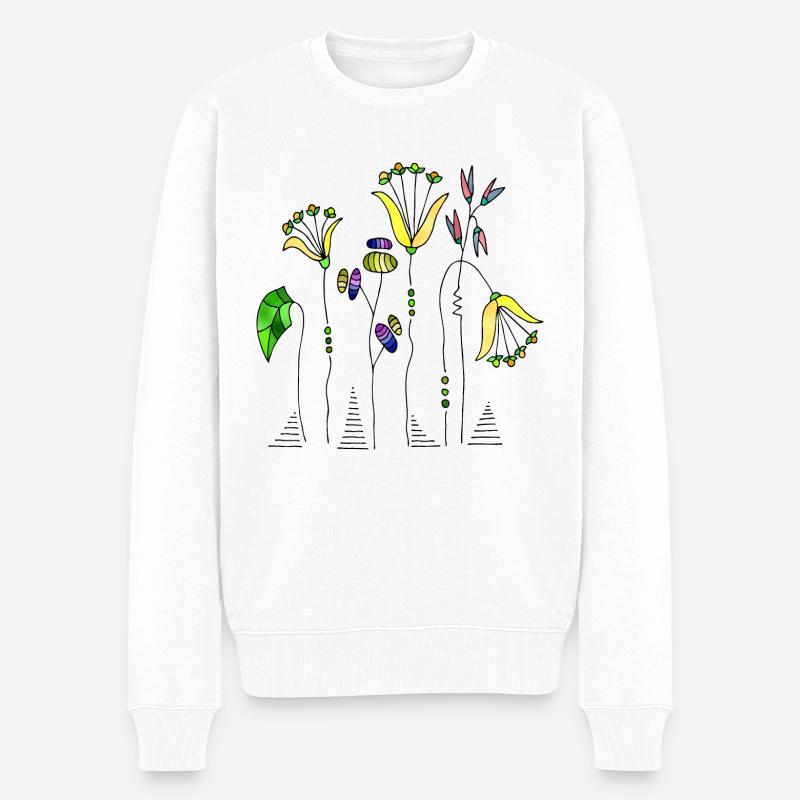 Fleur - Pull Premium bio Homme - blanc