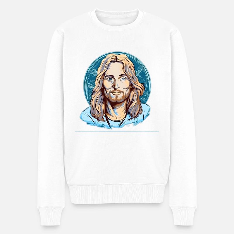 Jésus-Christ #08 - Pull Premium bio Homme - blanc