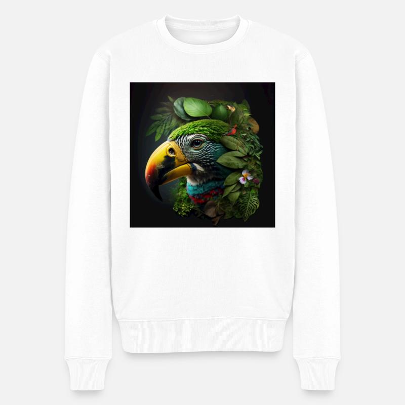 Perroquet dans la nature - Pull Premium bio Homme - blanc