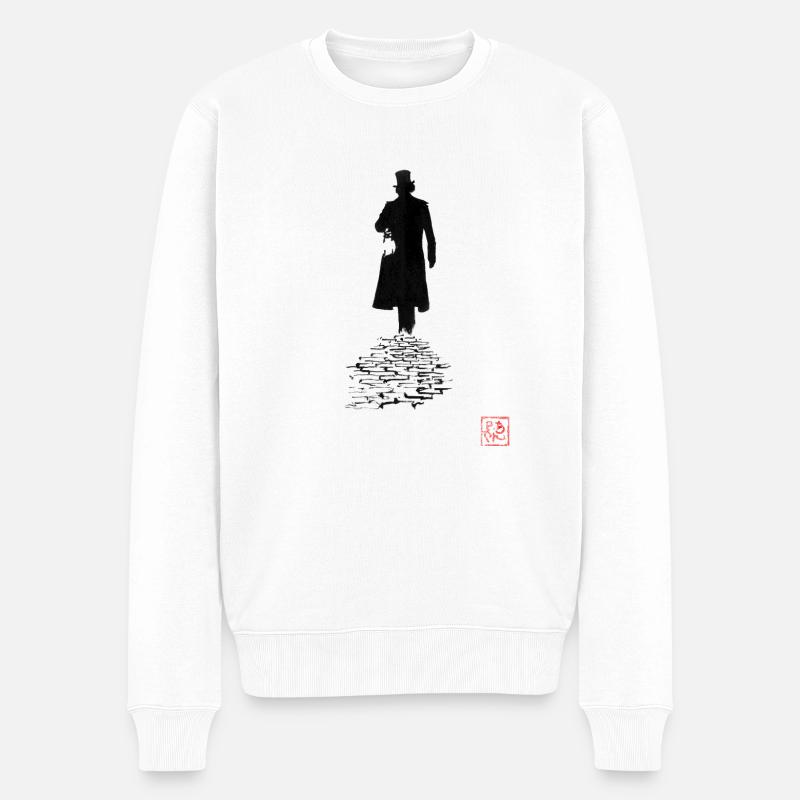 Jack der Ripper 02 - Männer Premium Bio Pullover - Weiß