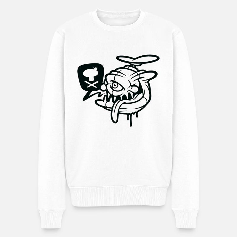 Cyclope avec bulle - Pull Premium bio Homme - blanc
