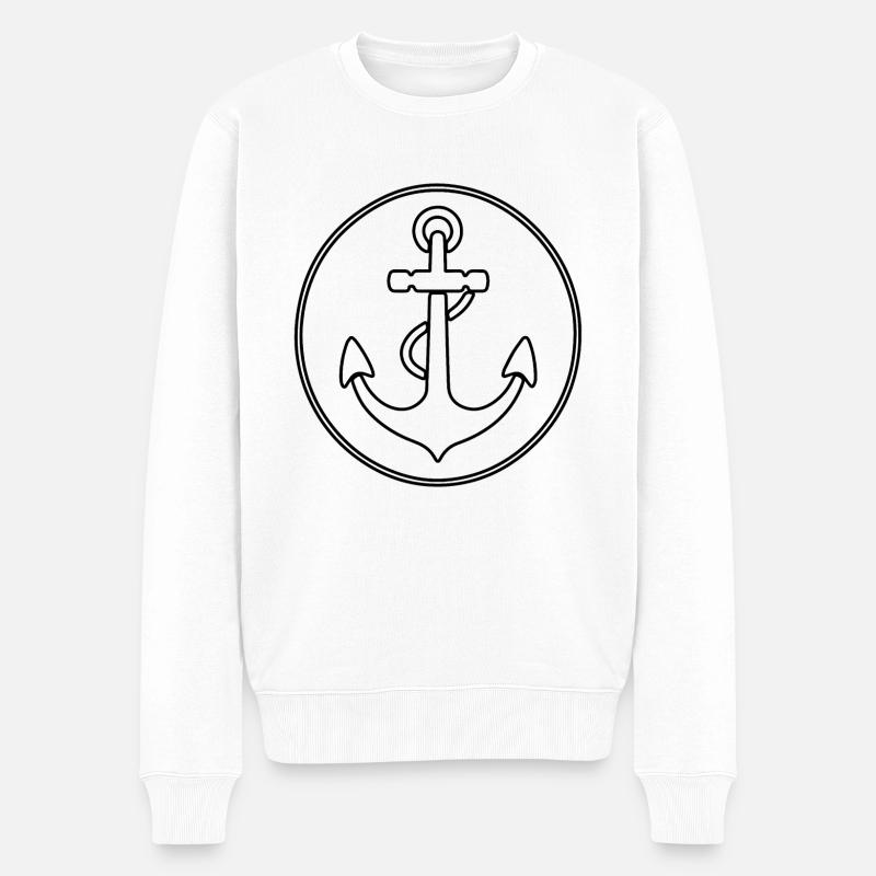 Bateau d’ancre Navire Nautique - Pull Premium bio Homme - blanc