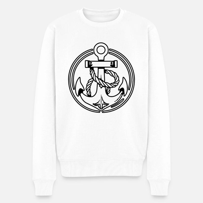 Bateau d’ancre Navire Nautique - Pull Premium bio Homme - blanc