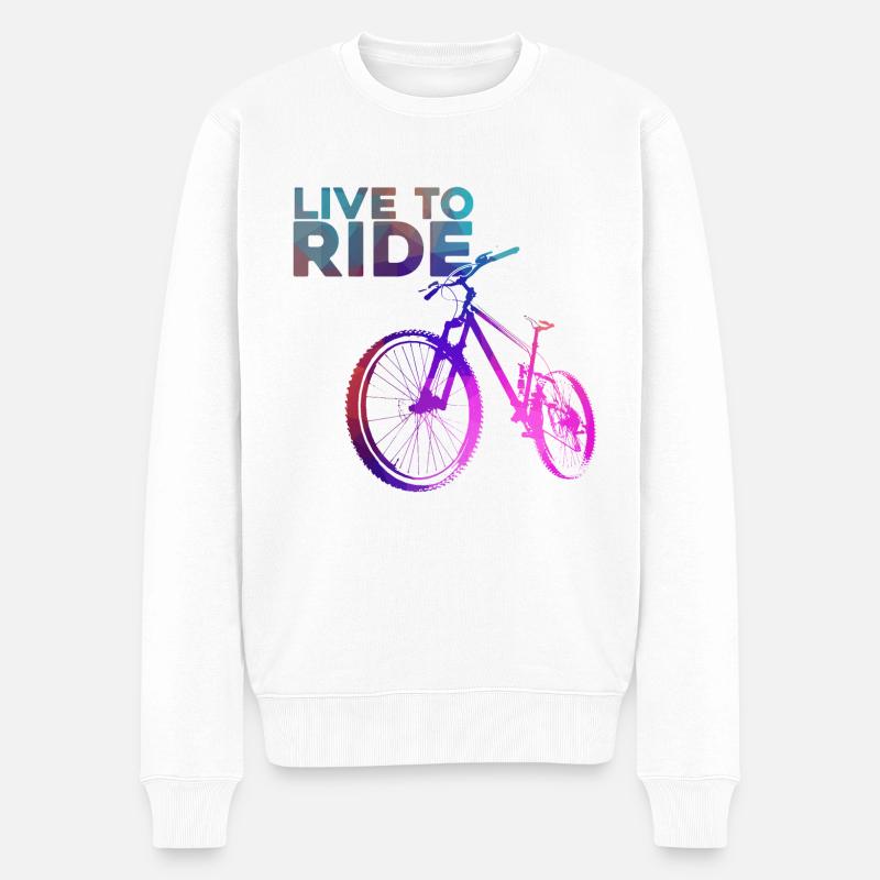 Leben, um zu fahren - Männer Premium Bio Pullover - Weiß