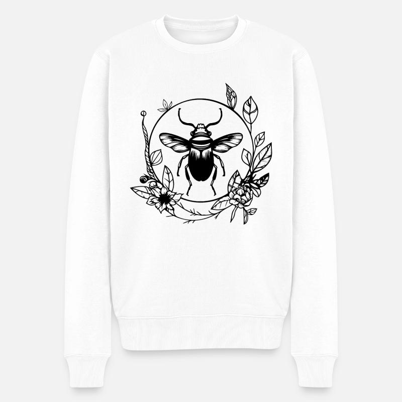 Insekten Krabbeltiere Arthropoden - Männer Premium Bio Pullover - Weiß