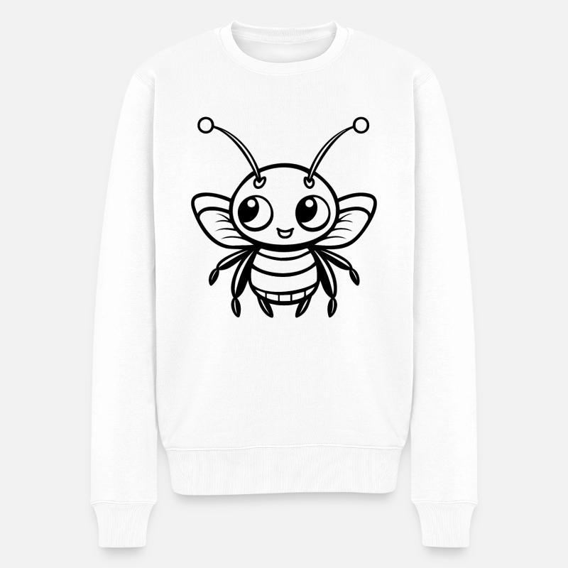 Insekten Krabbeltiere Arthropoden - Männer Premium Bio Pullover - Weiß