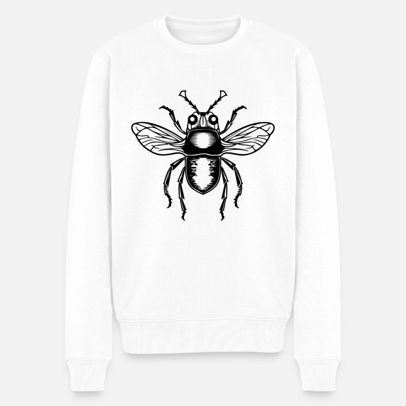 Insekten Krabbeltiere Arthropoden - Männer Premium Bio Pullover - Weiß
