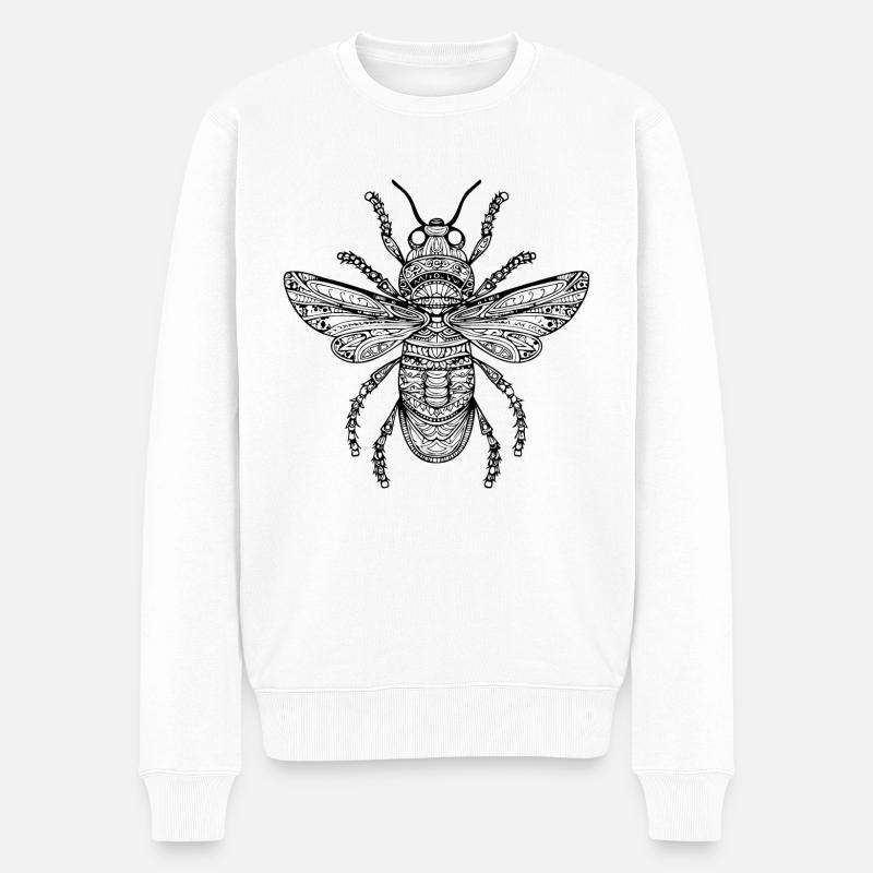 Insekten Krabbeltiere Arthropoden - Männer Premium Bio Pullover - Weiß