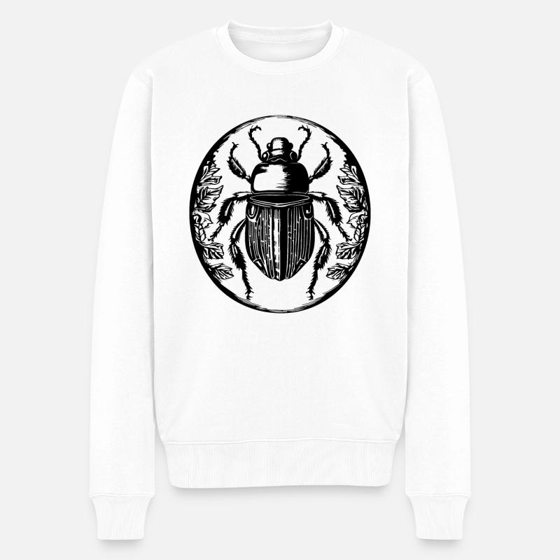 Insekten Krabbeltiere Arthropoden - Männer Premium Bio Pullover - Weiß