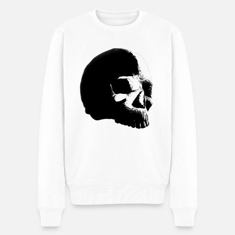 SKULL 1 - Pull Premium bio Homme - blanc