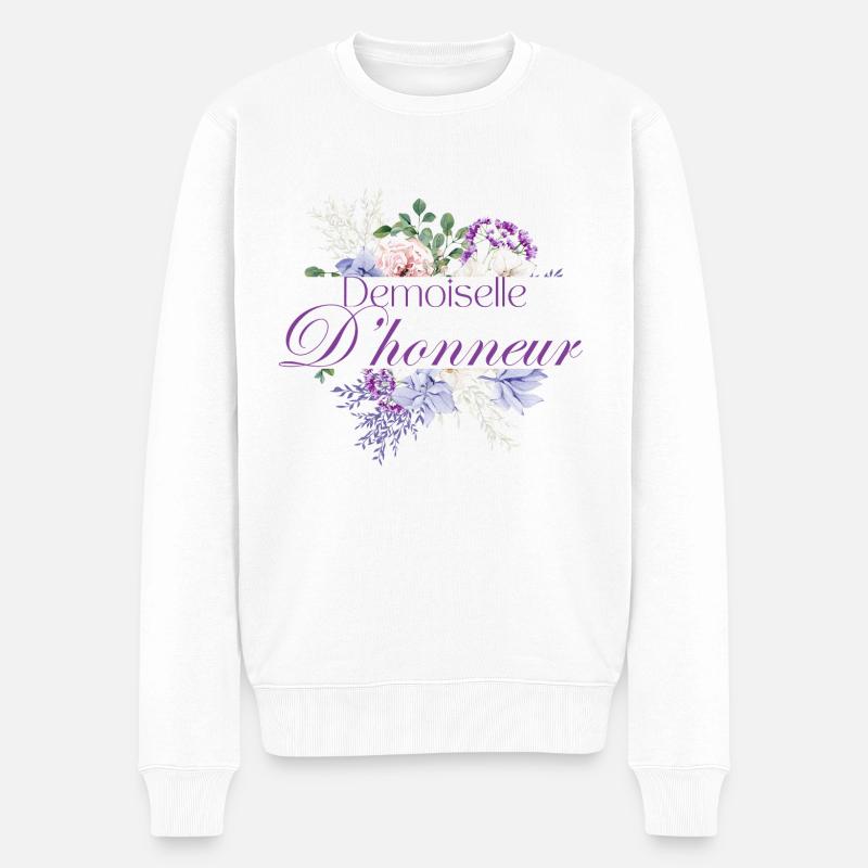 Demoiselle d’honneur floral - Pull Premium bio Homme - blanc