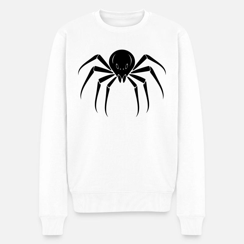 Spinne - Männer Premium Bio Pullover - Weiß