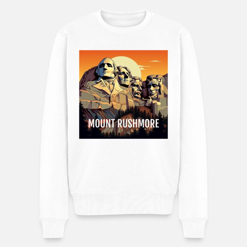 Mont Rushmore - Pull Premium bio Homme - blanc