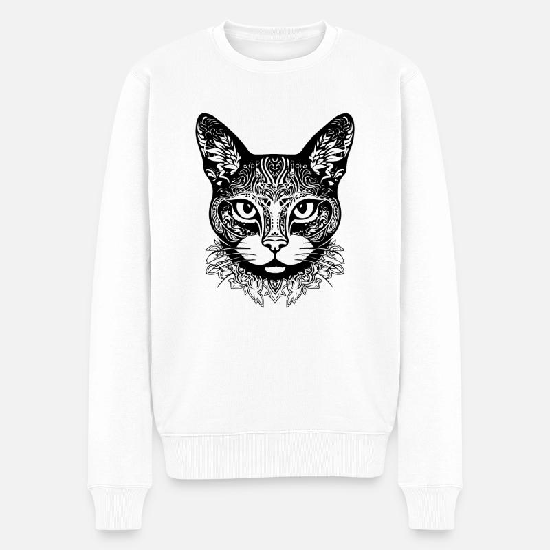 Chat chaton chaton dame - Pull Premium bio Homme - blanc