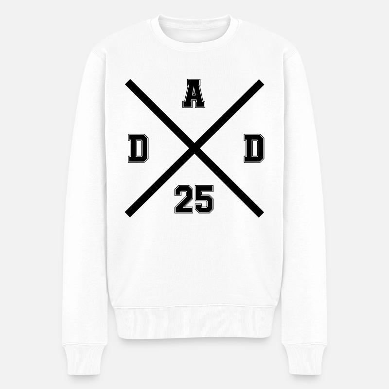 papa 25 ans - Pull Premium bio Homme - blanc