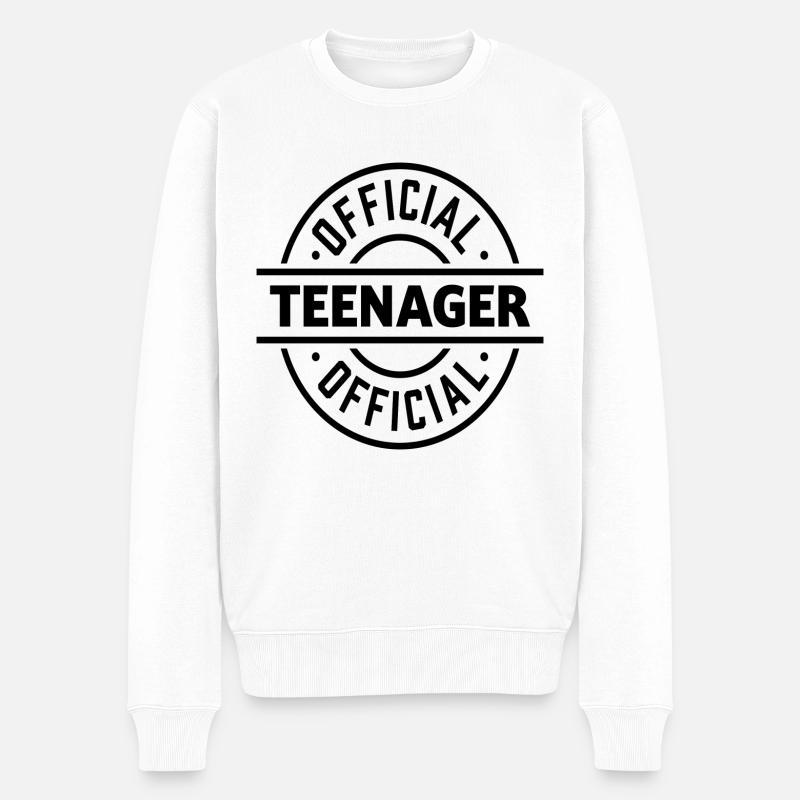 Official Teenager - Männer Premium Bio Pullover - Weiß