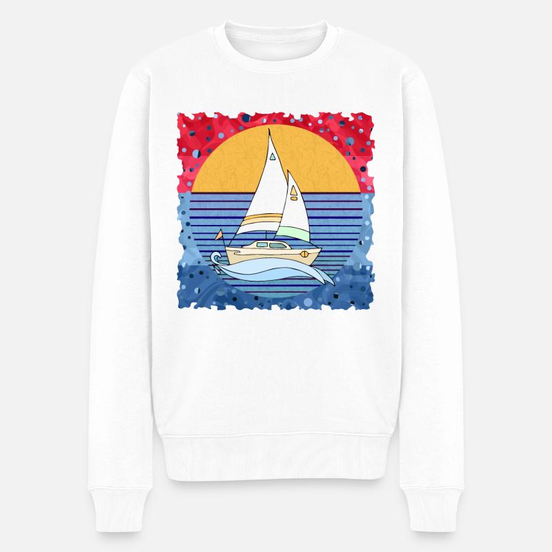 Voilier - Pull Premium bio Homme - blanc