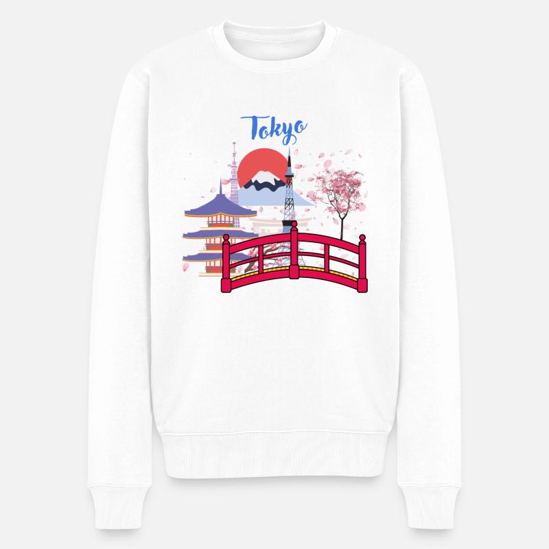 Tokyo mignon - Pull Premium bio Homme - blanc