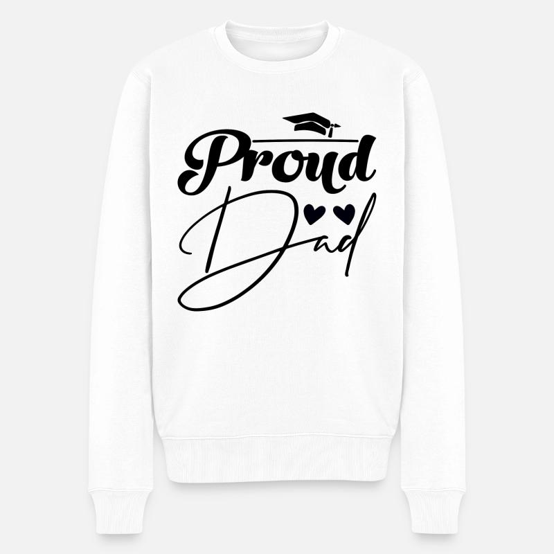 Proud Dad - Männer Premium Bio Pullover - Weiß