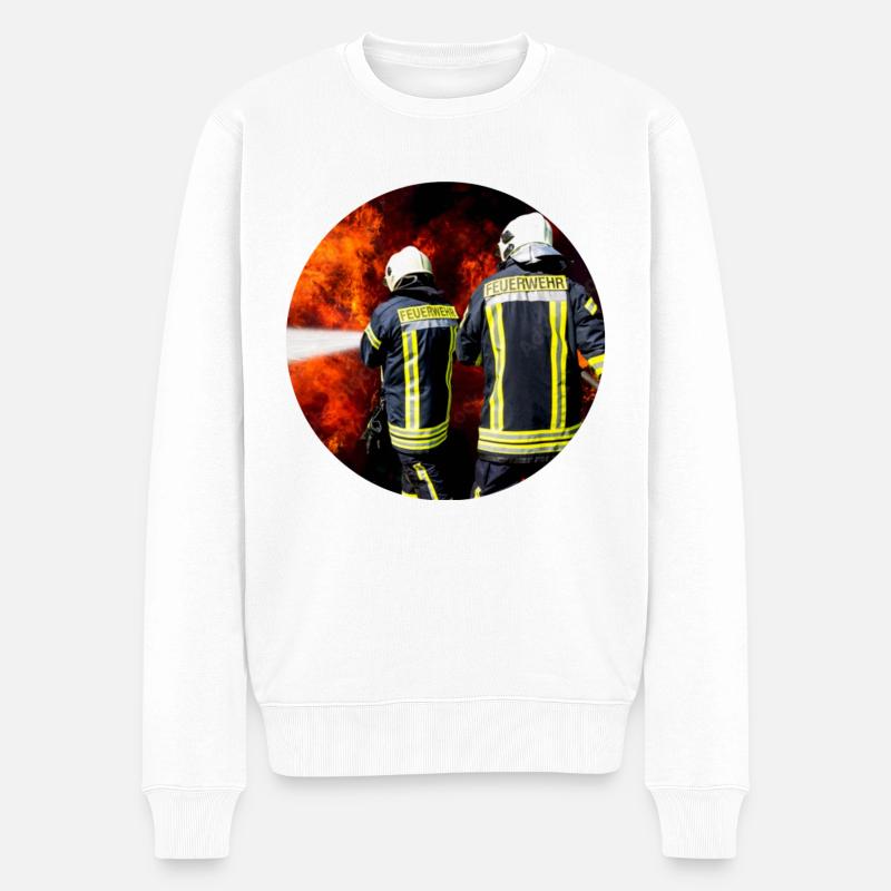 Brandbekämpfung - Männer Premium Bio Pullover - Weiß
