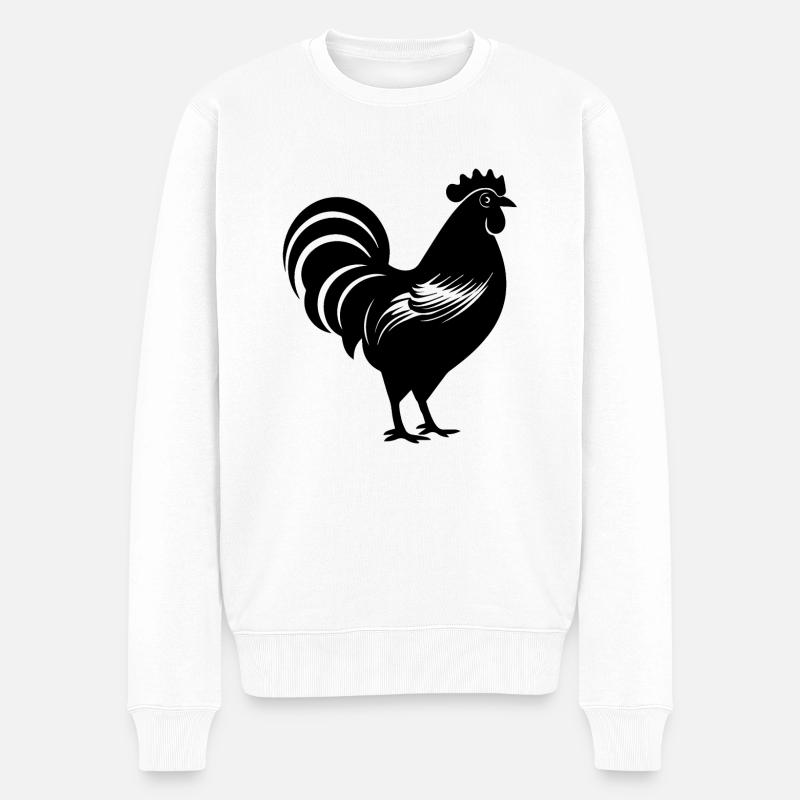 Poulet Poulailler Volaille Coq Ferme - Pull Premium bio Homme - blanc
