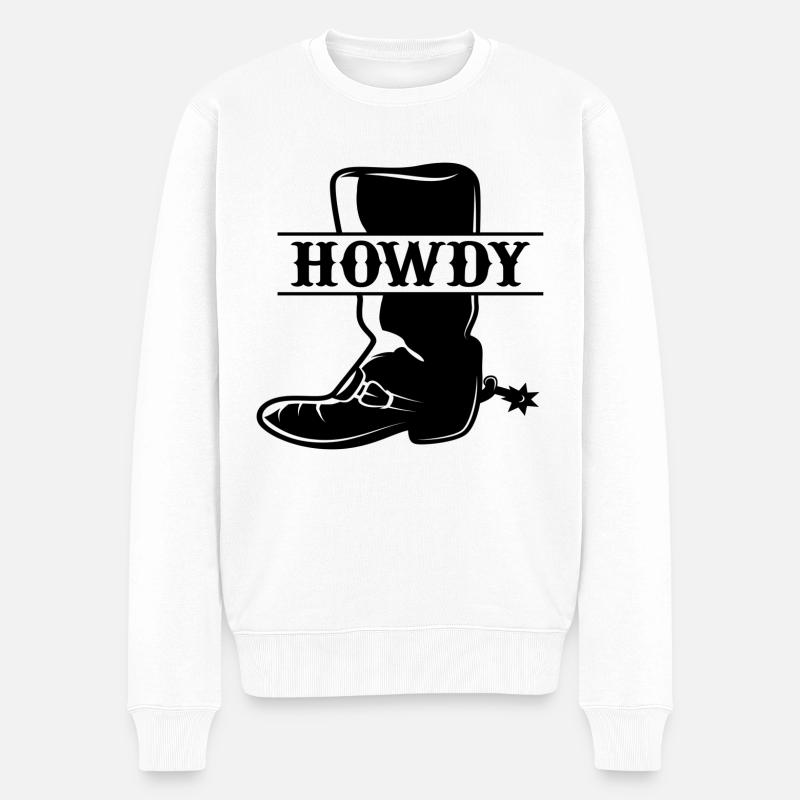 Bottes de cowboy Howdy - Pull Premium bio Homme - blanc