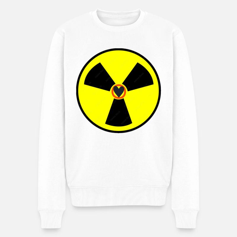 Radioaktive Gefahr - Männer Premium Bio Pullover - Weiß