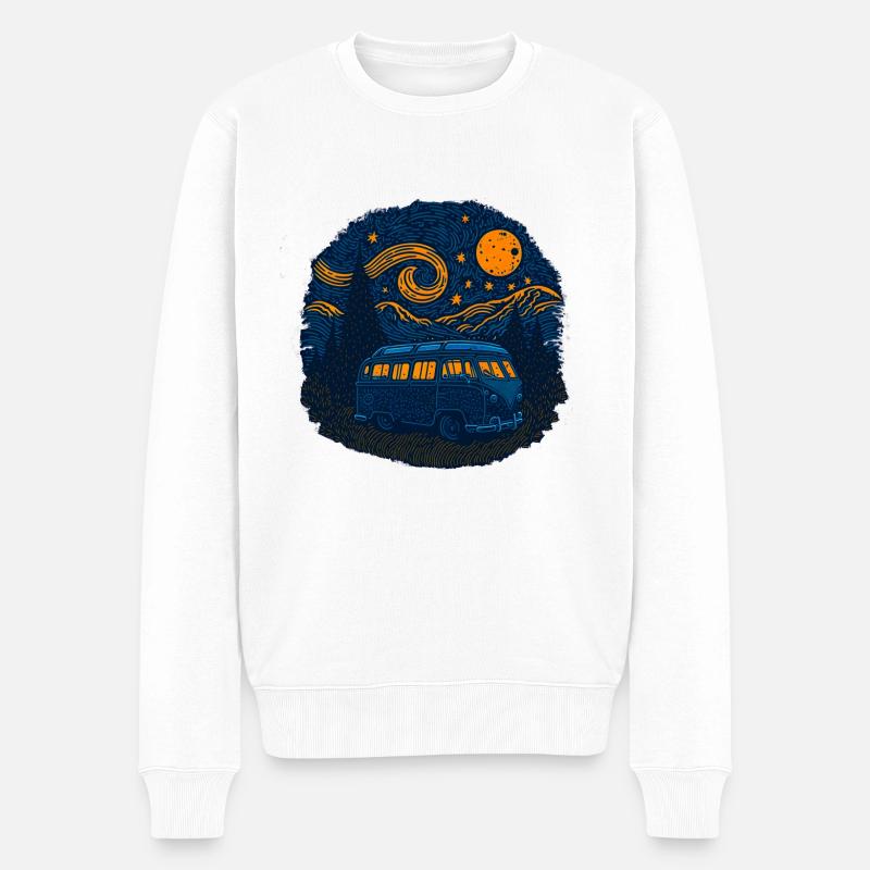 Fantastische Abenteuer warten auf dich - Männer Premium Bio Pullover - Weiß