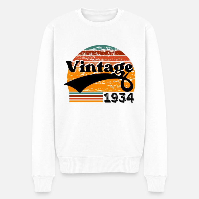 Jahrgang 1934 - Männer Premium Bio Pullover - Weiß