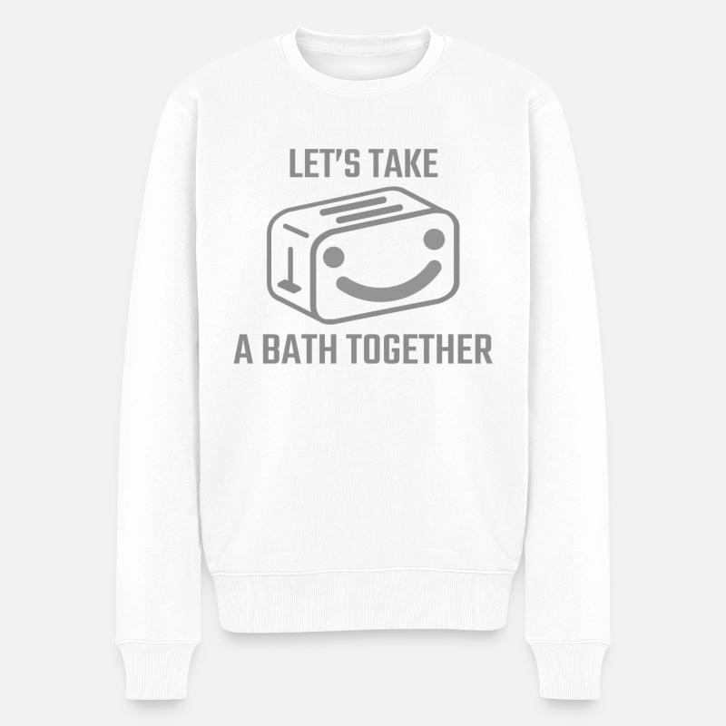 Prenons un bain ensemble - Pull Premium bio Homme - blanc