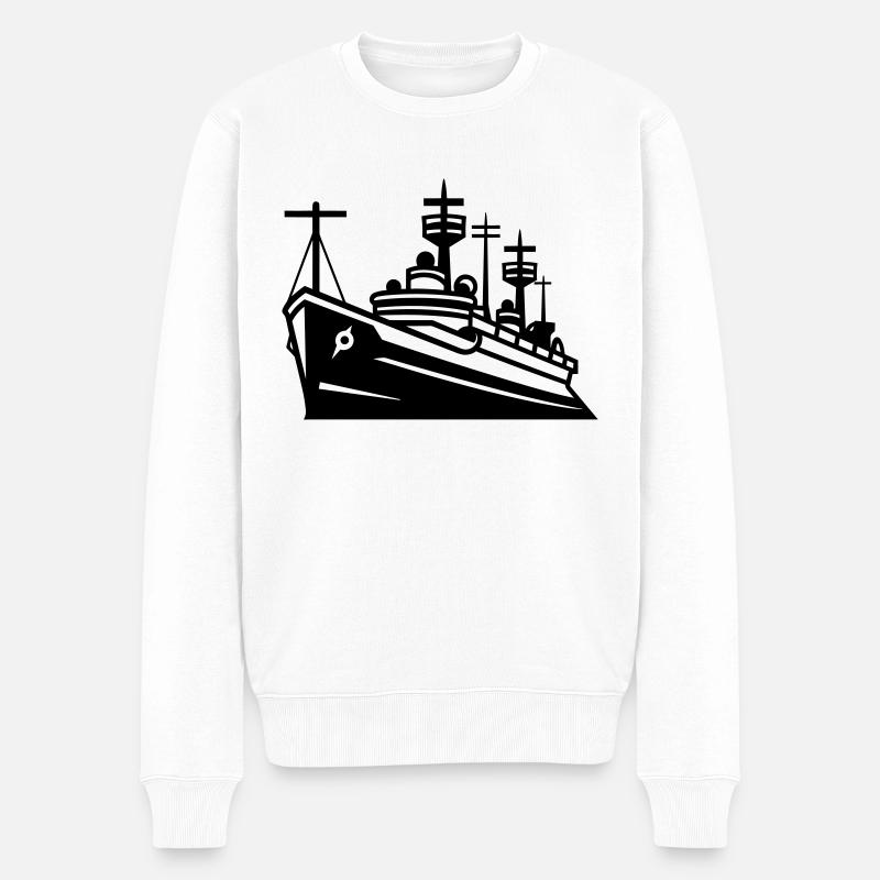 Bateau de combat - Pull Premium bio Homme - blanc
