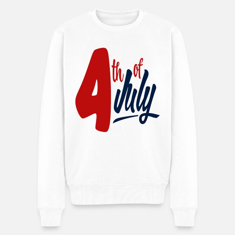 4 juillet - Pull Premium bio Homme - blanc