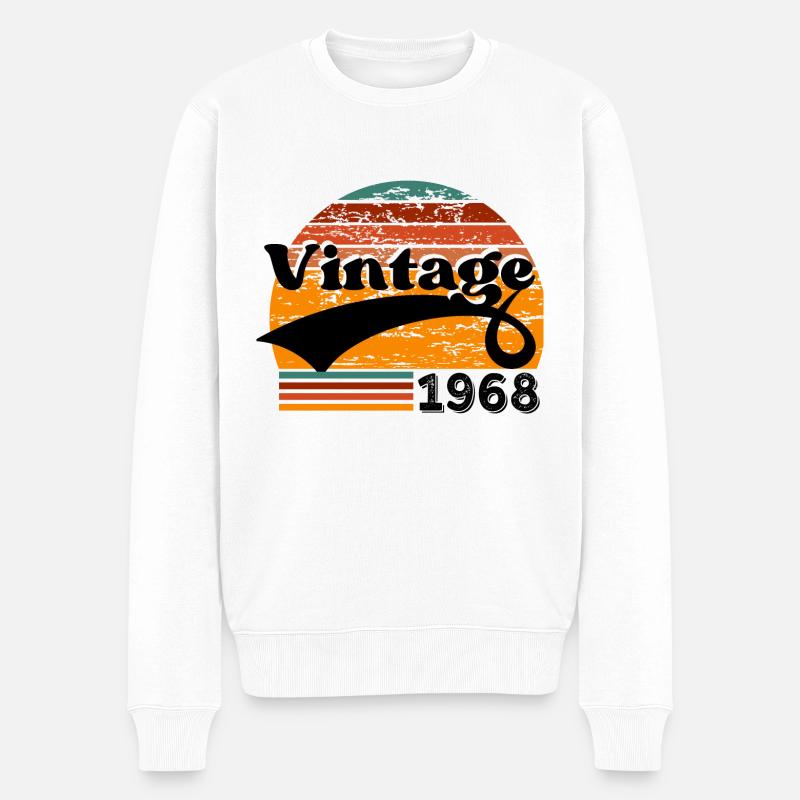 Jahrgang 1968 - Männer Premium Bio Pullover - Weiß