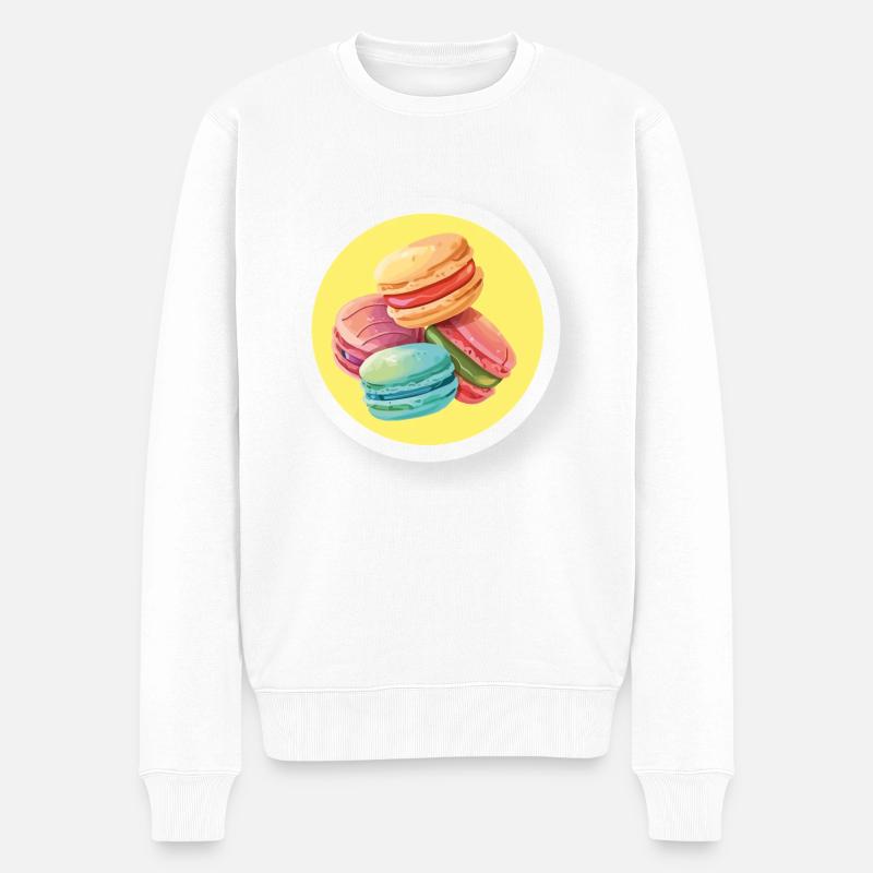 Bouquet de macarons - Pull Premium bio Homme - blanc