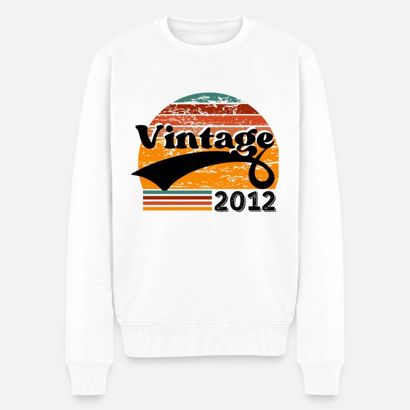 Jahrgang 2012 - Männer Premium Bio Pullover - Weiß