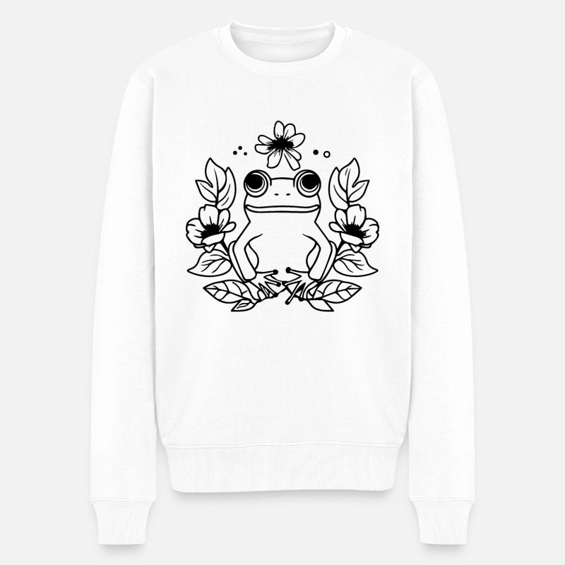 Crapaud amphibien grenouille - Pull Premium bio Homme - blanc