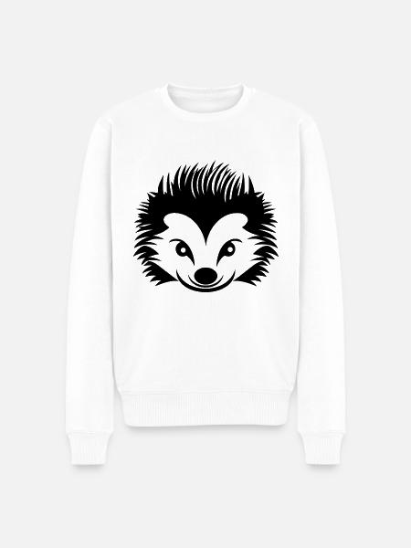 Igel Wald Stachelig Tier - Männer Premium Bio Pullover - Weiß