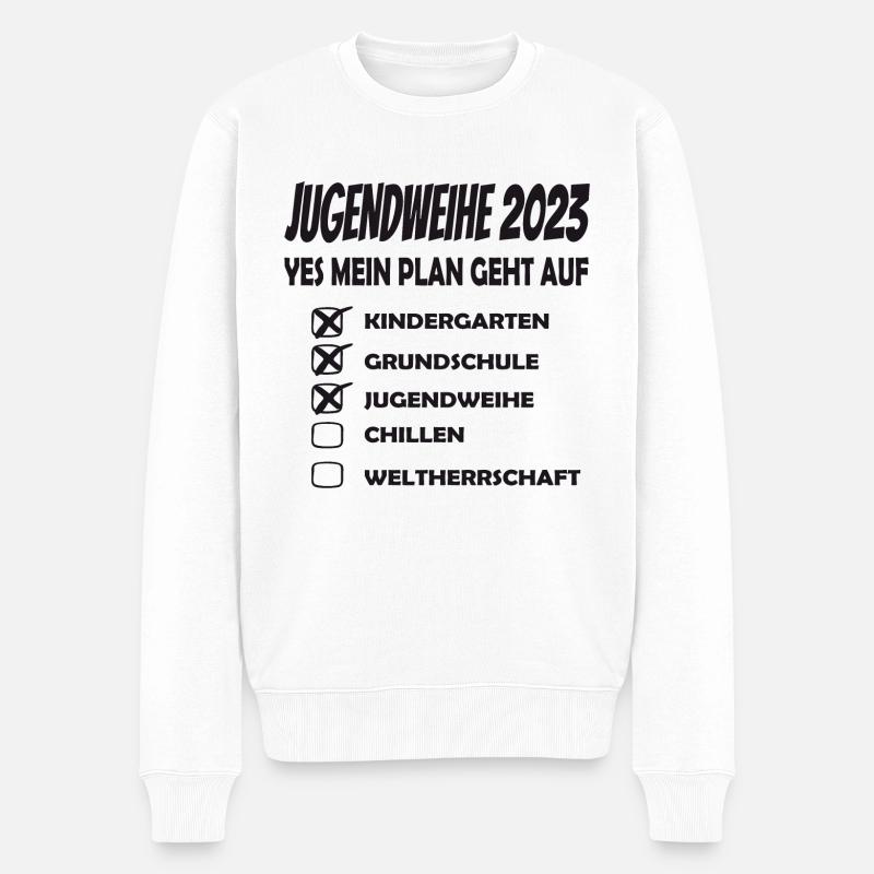 jugendweihe 2023 Part1 - Männer Premium Bio Pullover - Weiß