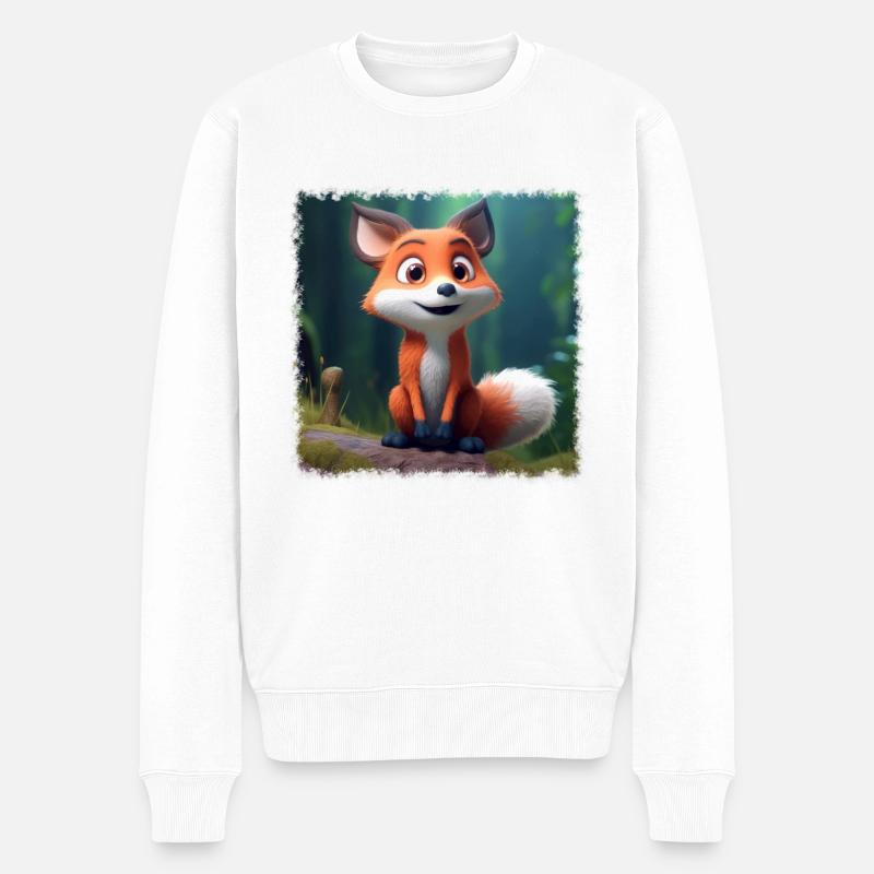 Renard mignon - Pull Premium bio Homme - blanc