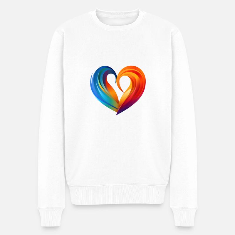 Freedom of Love - Männer Premium Bio Pullover - Weiß