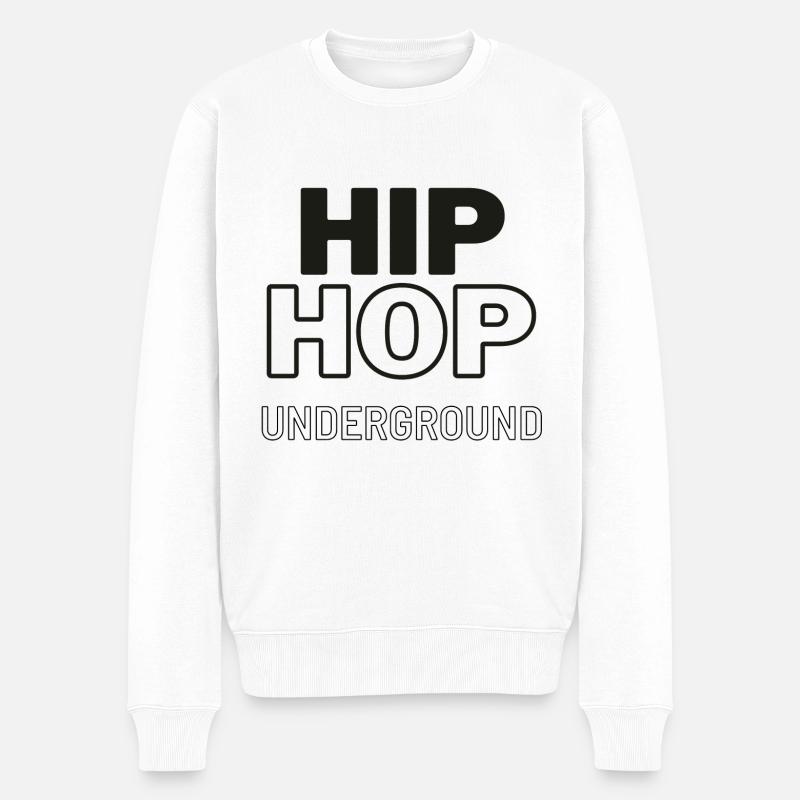 Hip hop underground - Pull Premium bio Homme - blanc