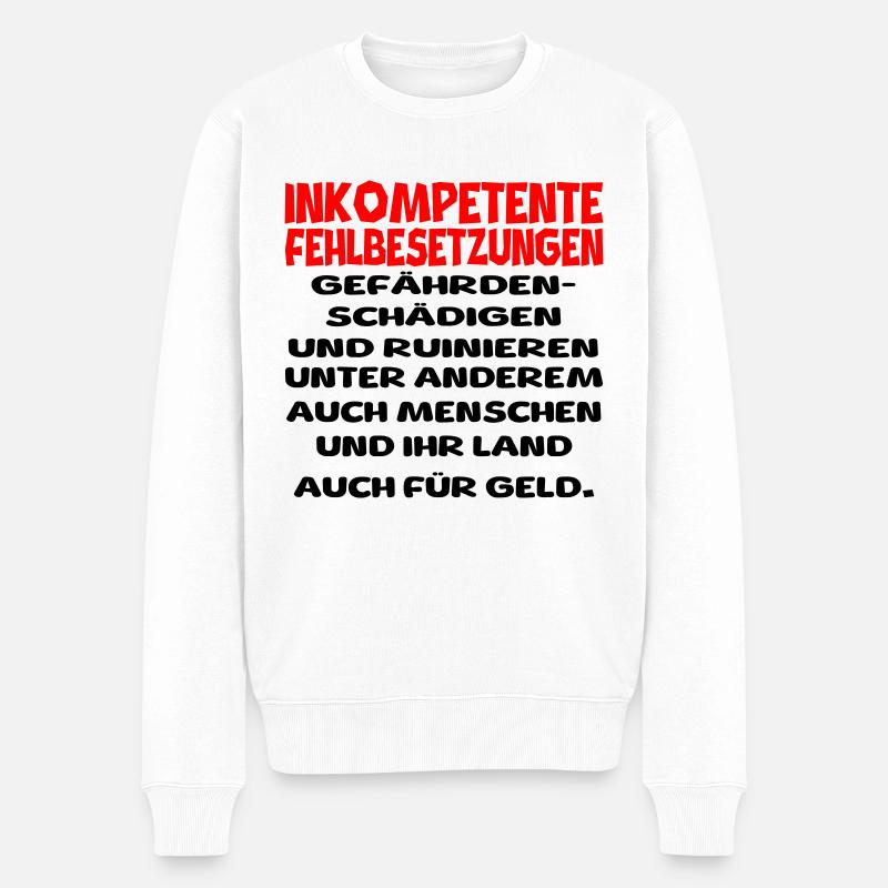 Fehlbesetzungen II - Männer Premium Bio Pullover - Weiß