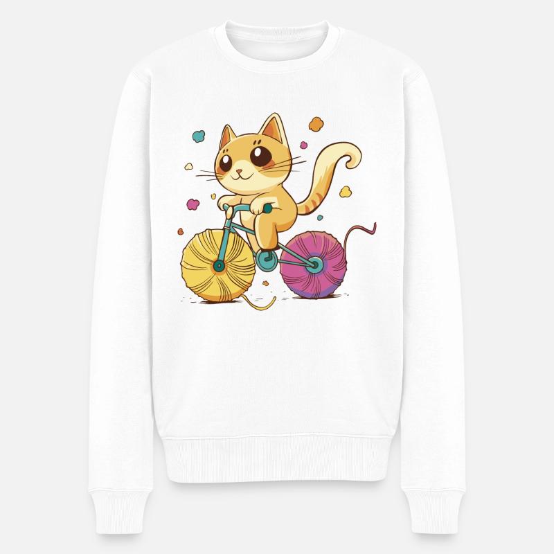 Joli chaton - Pull Premium bio Homme - blanc