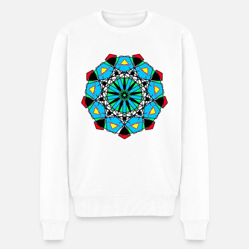 Pattern - Men's Premium Organic Jumper - white