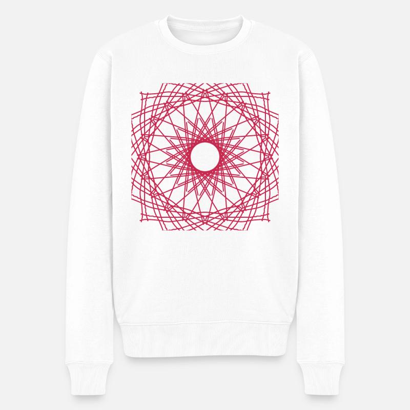 Muster - Männer Premium Bio Pullover - Weiß